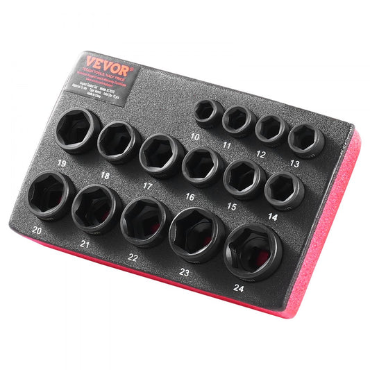 XL3070 - 15-Piece Ultra-Short Impact Socket Set in Durable Toolbox