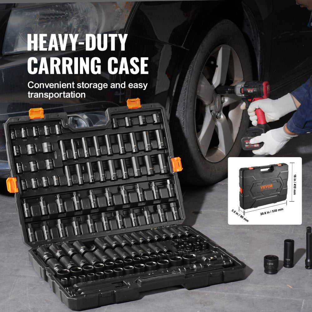 XL3069 - 130-Piece Professional Impact Socket Set for Automotive Repair