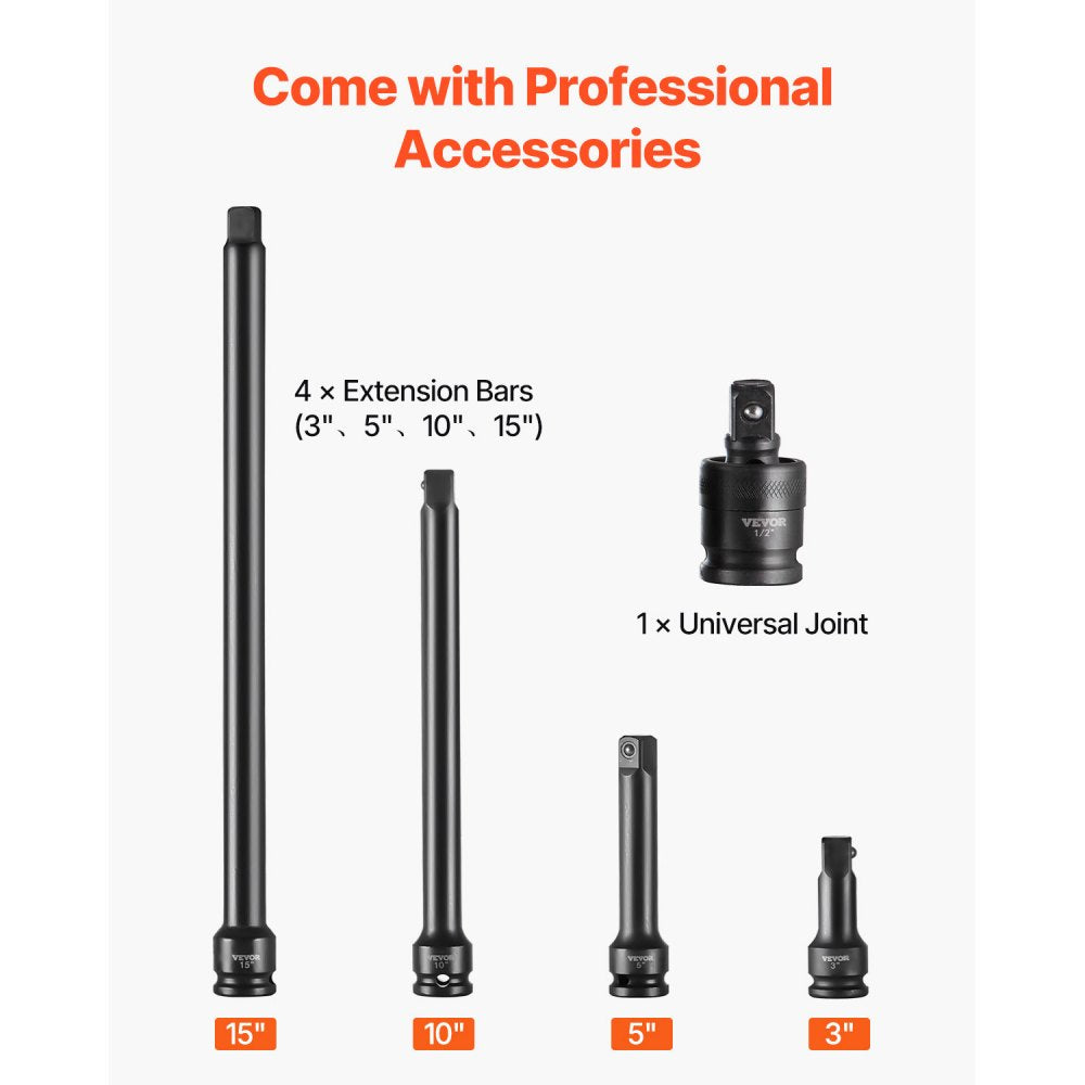 SX21D43000 - 43-Piece 1/2" Impact Socket Set with Storage Case