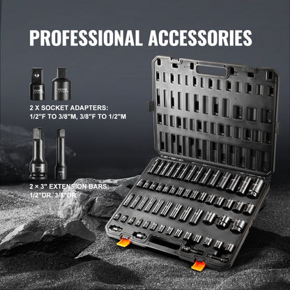 SX1238MSSD590 - 59pc Impact Socket Set for Electric & Ratchet Wrenches