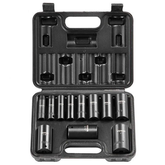 SX38SD11000 - Durable 11pc VEVOR Impact Socket Set for Automotive Repairs