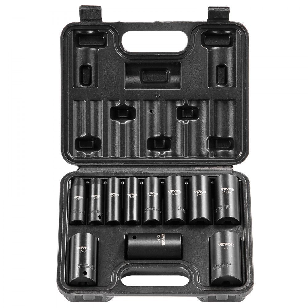 SX38SD11000 - Durable 11pc VEVOR Impact Socket Set for Automotive Repairs