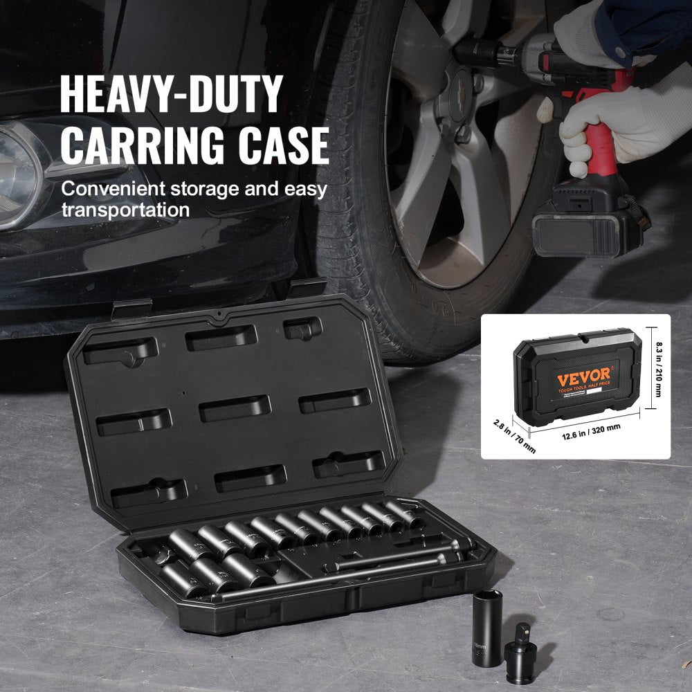 XL3066 - 18-Piece Impact Socket Set in Durable Case for Automotive Repairs