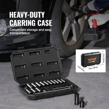 XL3066 - 18-Piece Impact Socket Set in Durable Case for Automotive Repairs
