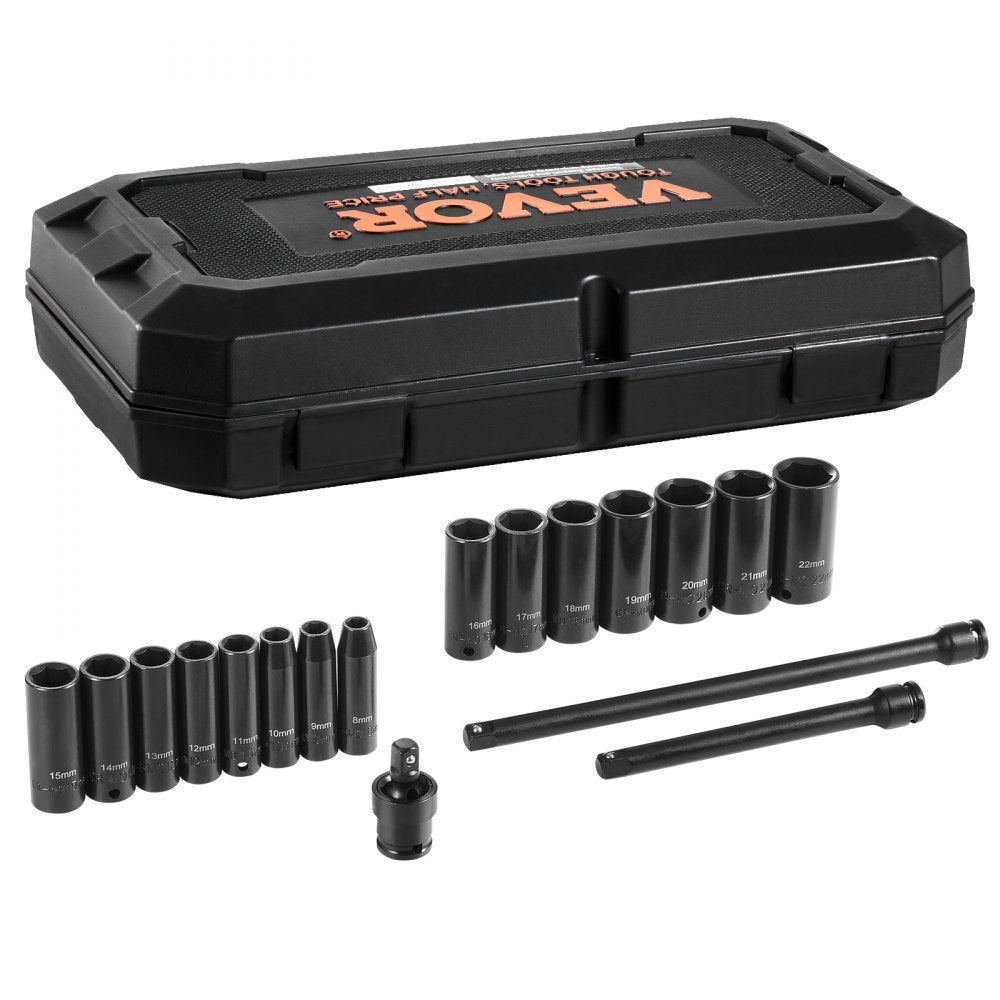 XL3066 - 18-Piece Impact Socket Set in Durable Case for Automotive Repairs