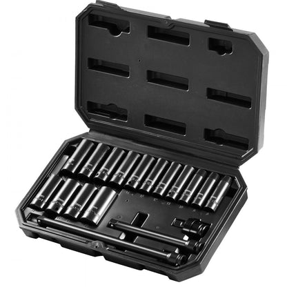 XL3066 - 18-Piece Impact Socket Set in Durable Case for Automotive Repairs