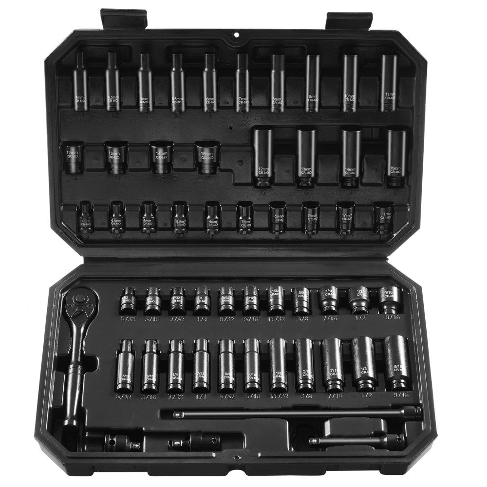 XL3067 - 55-Piece VEVOR Impact Socket Set for Automotive Repairs