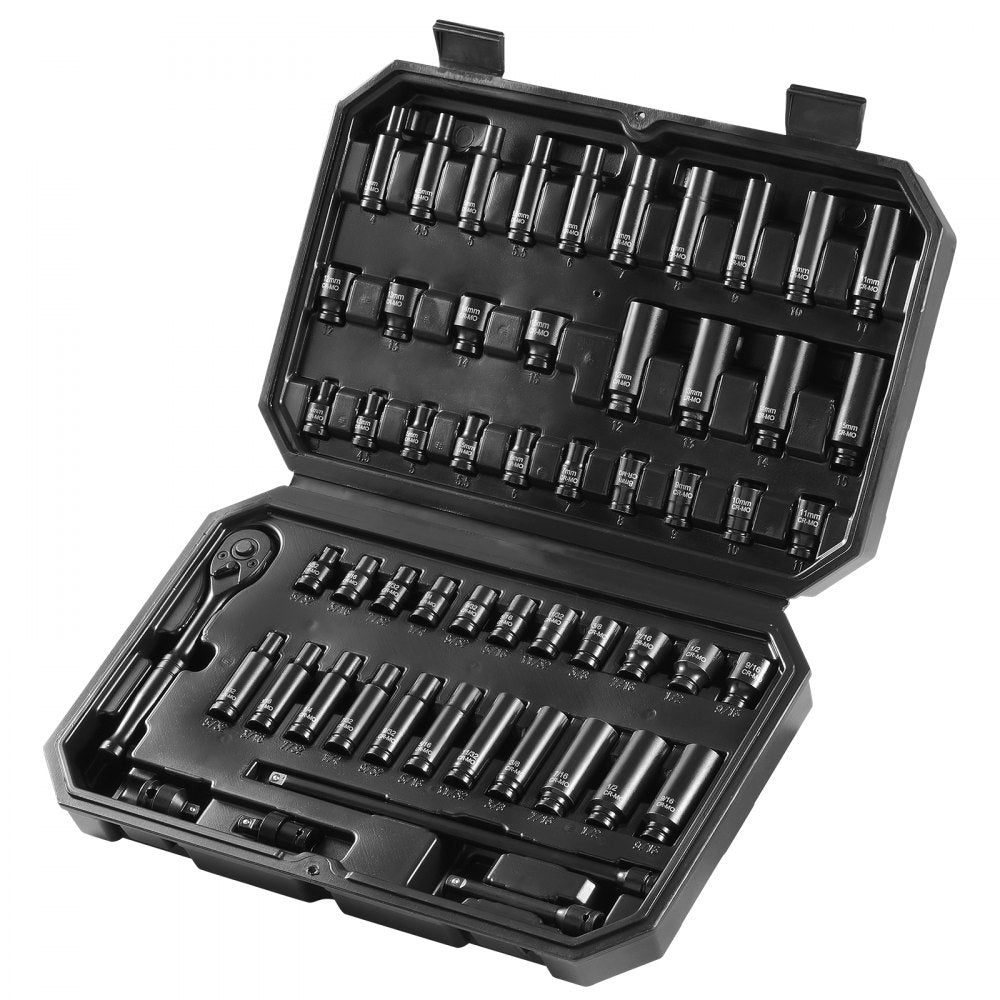 XL3067 - 55-Piece VEVOR Impact Socket Set for Automotive Repairs