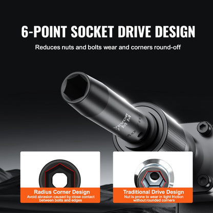 SS217809A - Heavy-Duty 29mm-38mm VEVOR Impact Socket Set