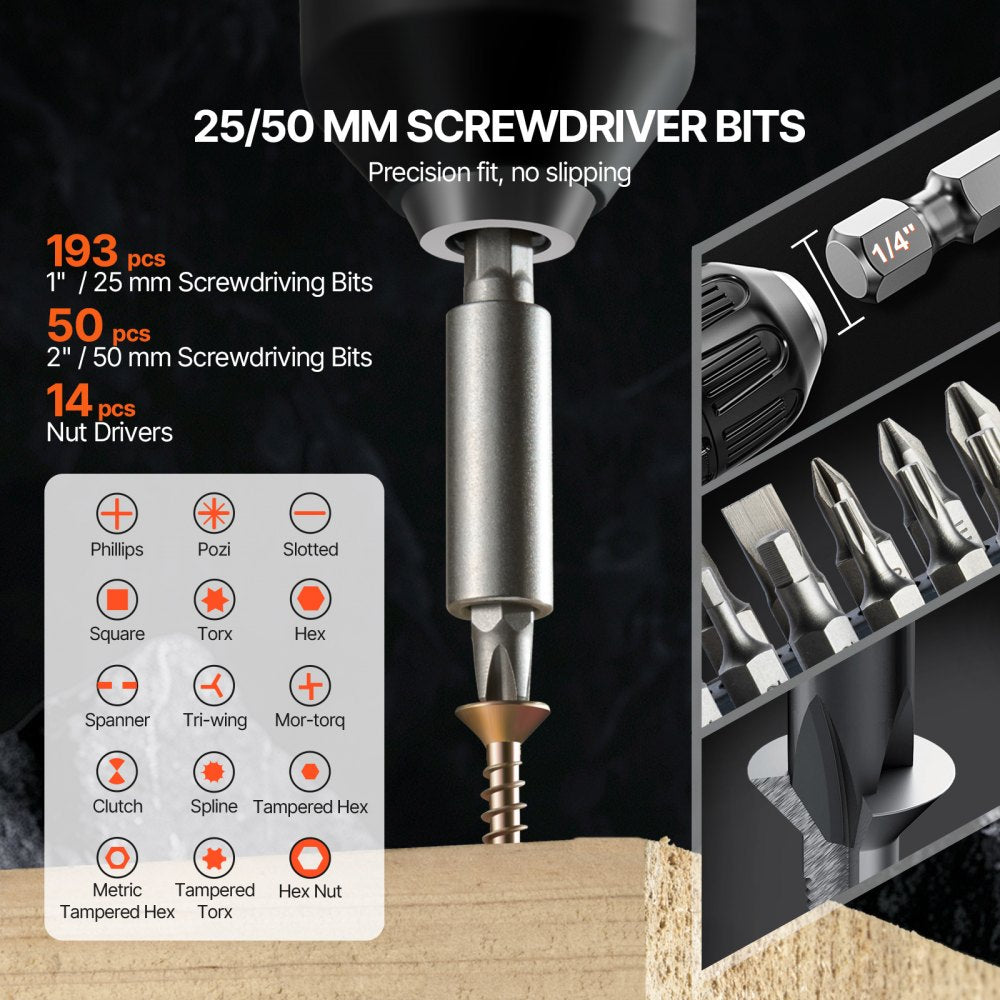 318 - Compact 318-Piece Drill & Screwdriver Bit Set in Carrying Case
