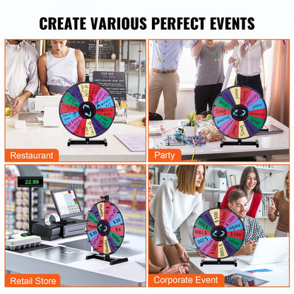 UPZP-18SE - 18" Customizable Spinning Prize Wheel for Events