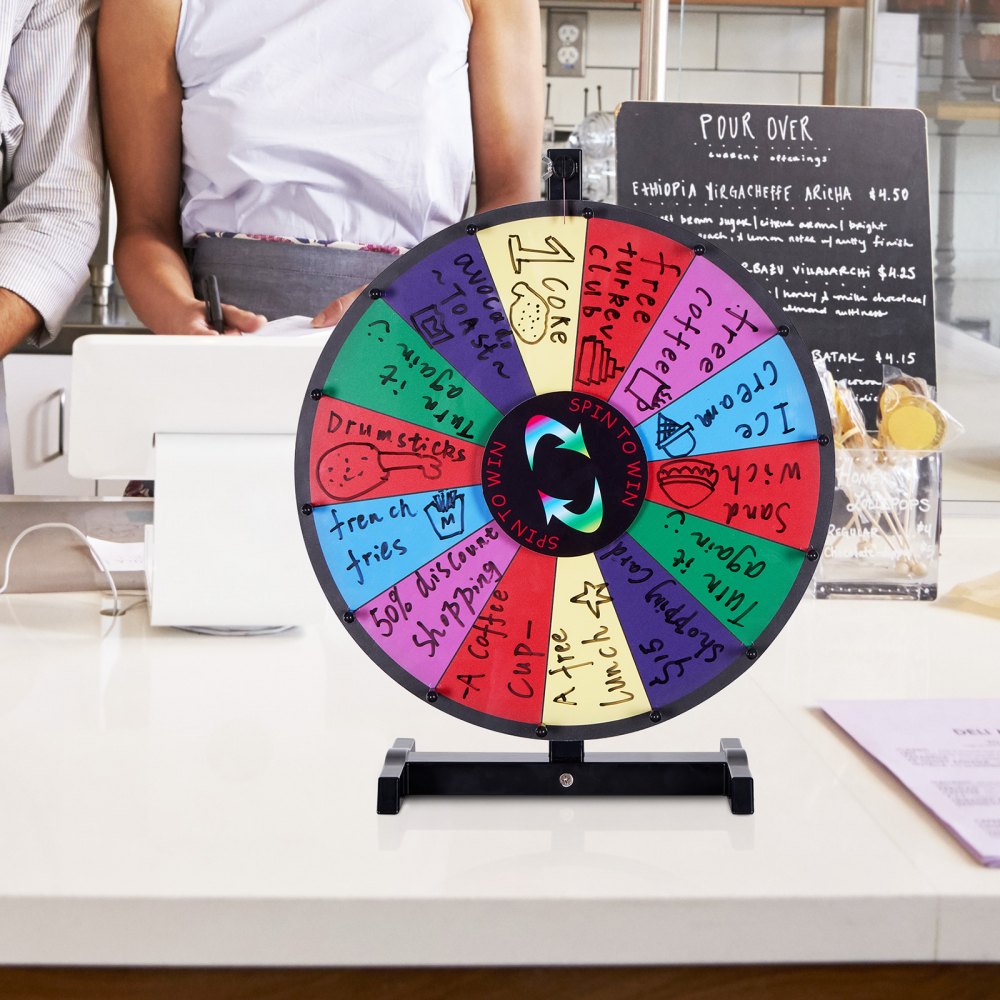 UPZP-18SE - 18" Customizable Spinning Prize Wheel for Events