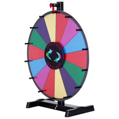 UPZP-24SE - 24" Colorful Spinning Prize Wheel with Customizable Slots