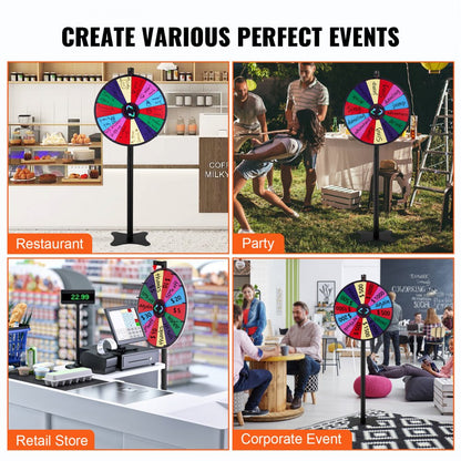 UPZP-24LY - 24" Customizable Spinning Prize Wheel for Events