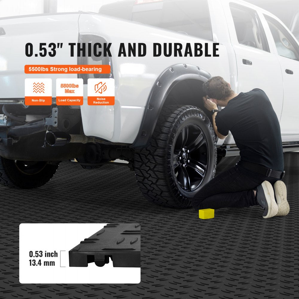 JQ-3025BK - Durable 12x12 Interlocking Garage Tiles for Easy Installation