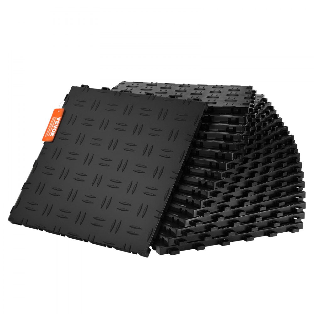 JQ-3025BK - Durable 12x12 Interlocking Garage Tiles for Easy Installation