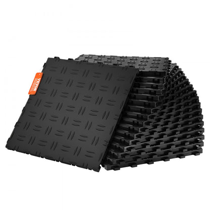 JQ-3025BK - Durable 12x12 Interlocking Garage Tiles for Easy Installation