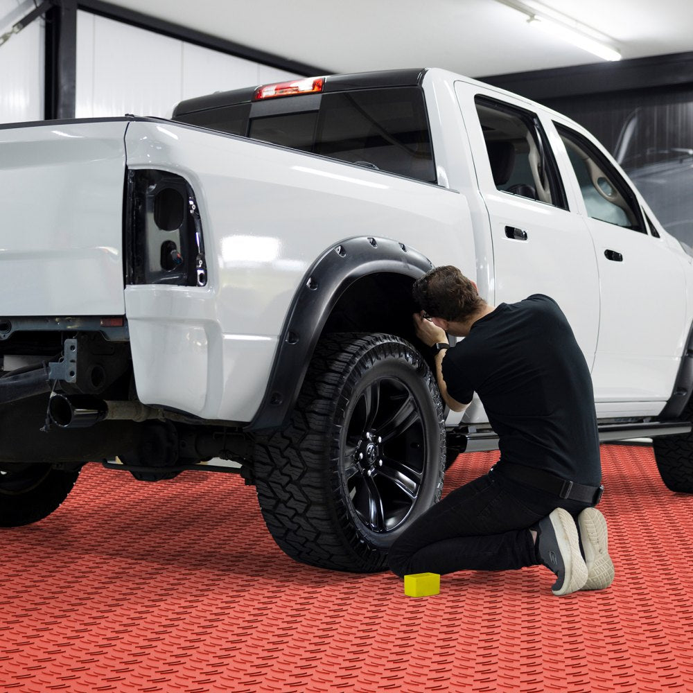 JQ-3050RD - Non-Slip Interlocking Garage Tiles for Easy Installation