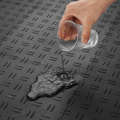 JQ-3050BK - Non-Slip Interlocking Garage Tiles for Easy DIY Installation