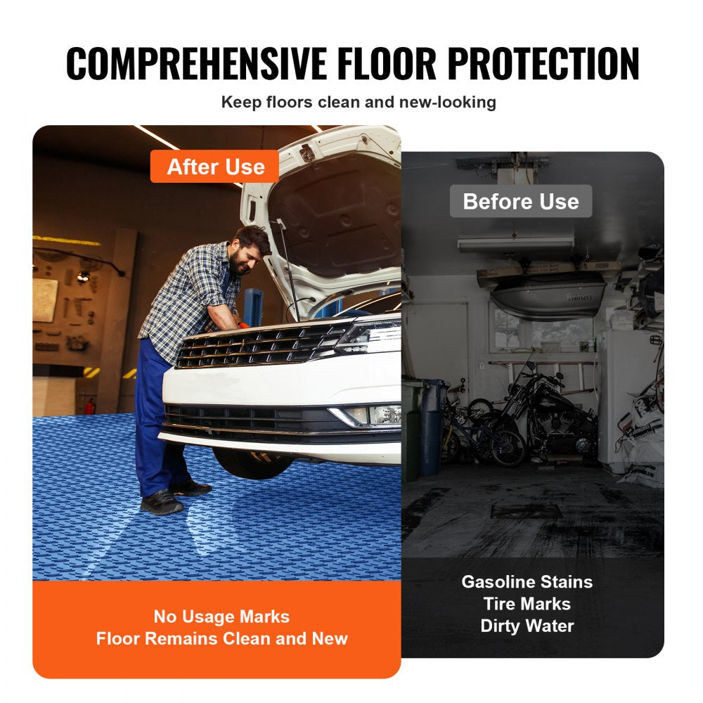 JQ-3050BU - Durable 12" Interlocking Garage Tiles for Ultimate Floor Protection