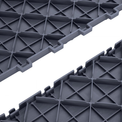 JQ-3025SMH - Durable 12" Interlocking Garage Tiles with 3D Diamond Pattern