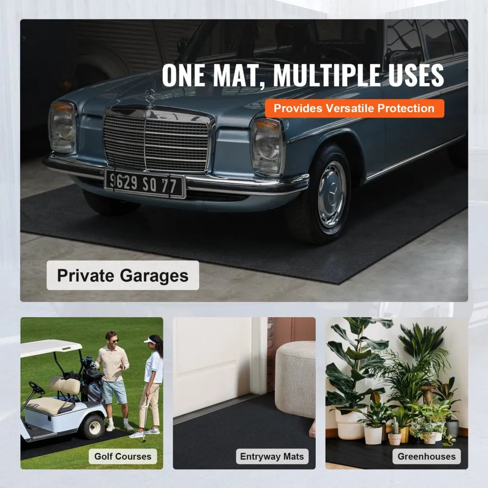 GM-05 - Durable 7.5'x20' Waterproof Garage Mat for Oil and Snow Protection