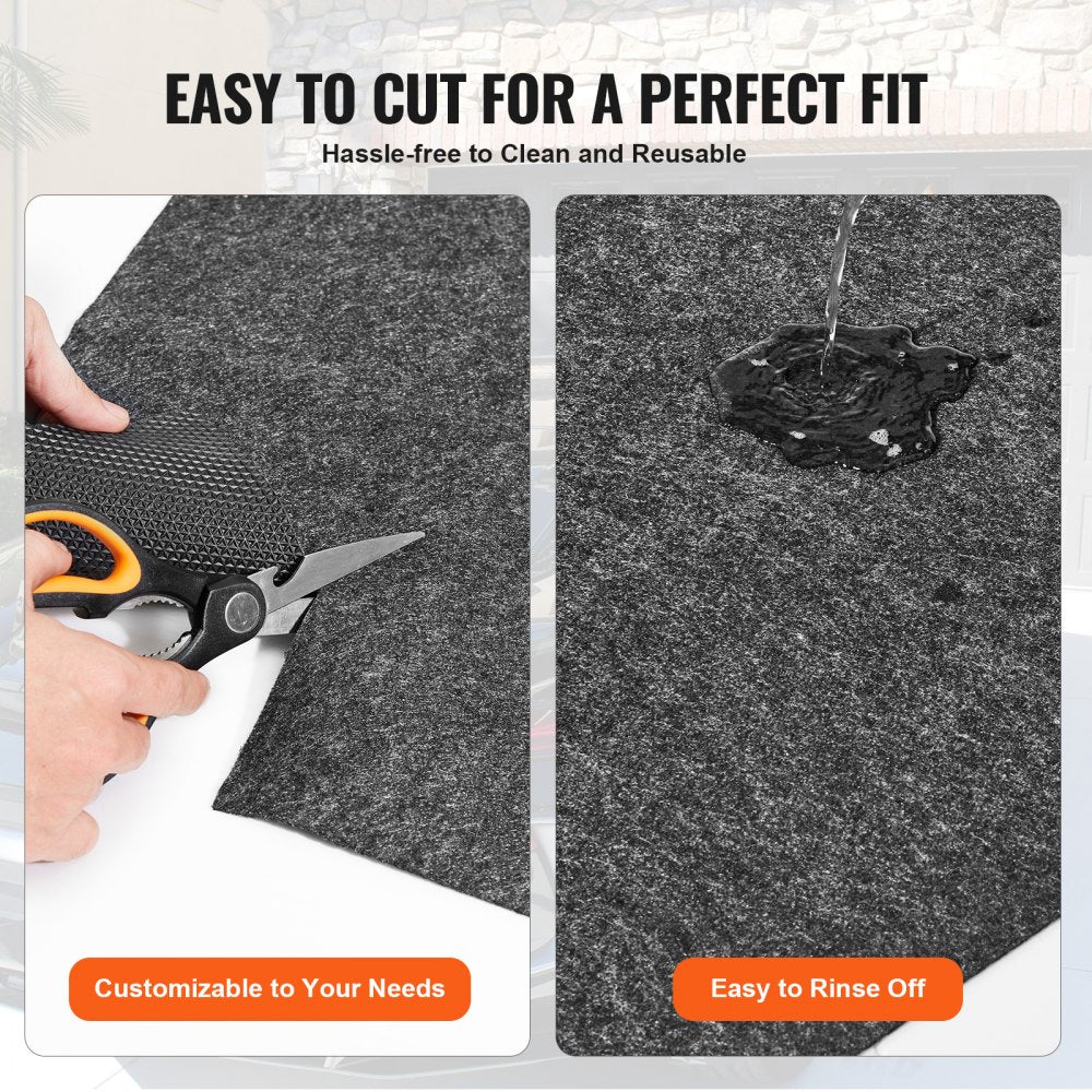 GM-05 - Durable 7.5'x20' Waterproof Garage Mat for Oil and Snow Protection
