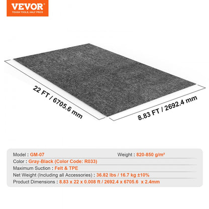 GM-07 - 8'10"x22' Heavy-Duty Waterproof Garage Floor Mat