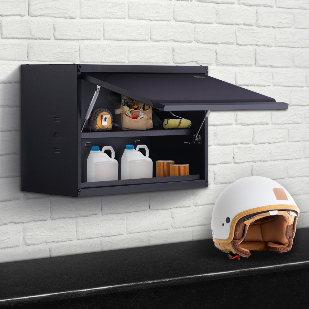 010509715893 - Wall-Mounted Metal Storage Cabinet with 120lbs Per Shelf Capacity