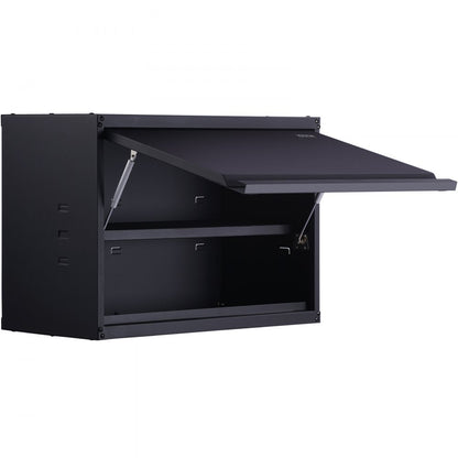 010509715893 - Wall-Mounted Metal Storage Cabinet with 120lbs Per Shelf Capacity