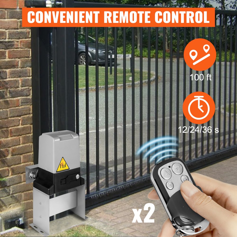 010471017655 - 40ft Heavy-Duty Automatic Sliding Gate Opener for Easy Setup