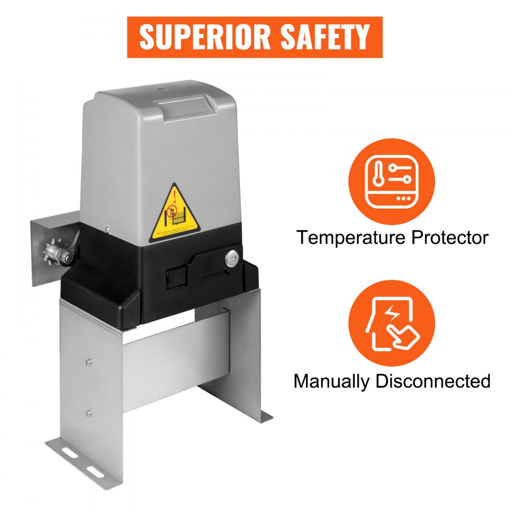 010471017655 - 40ft Heavy-Duty Automatic Sliding Gate Opener for Easy Setup