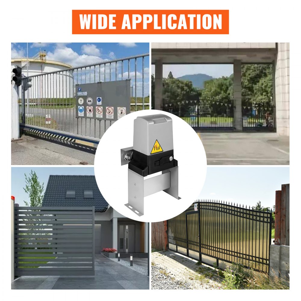 010471017655 - 40ft Heavy-Duty Automatic Sliding Gate Opener for Easy Setup