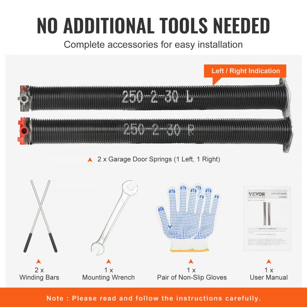 GZ-30 - Durable 30" Torsion Springs with Electrophoresis Coating