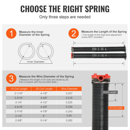 GZ-30 - Durable 30" Torsion Springs with Electrophoresis Coating