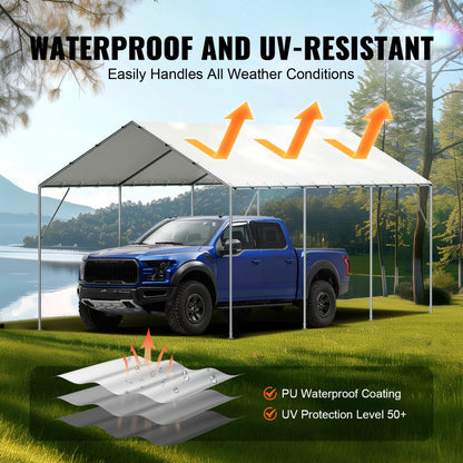 SXYQCPBBW10X20 - 10x20 ft Heavy-Duty Waterproof Canopy Cover for Carport