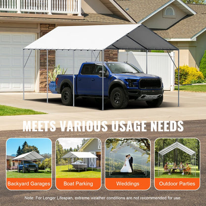 SXYQCPBBW10X20 - 10x20 ft Heavy-Duty Waterproof Canopy Cover for Carport