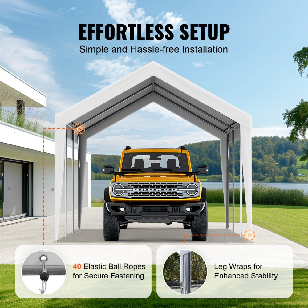 SXYQCPBB10X20 - 10x20 ft Heavy-Duty Waterproof Carport Canopy Cover