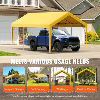 SXYQCPBM10X20 - 10x20 ft Waterproof Carport Canopy Cover with Wind Resistance