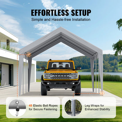 SXYQCPBH12X20 - Heavy-Duty 12x20 ft Waterproof Canopy for Carports