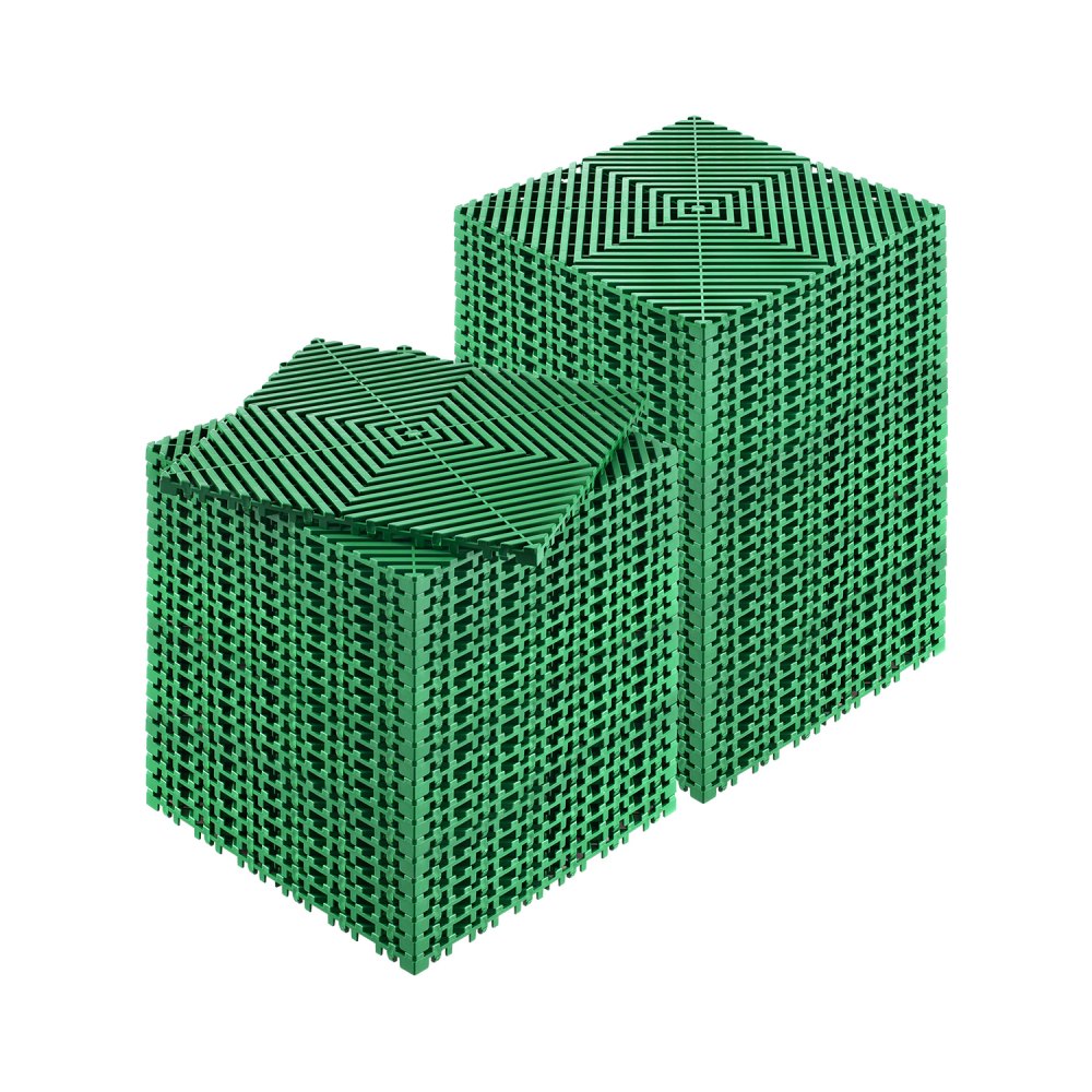GS-30*30*1.5-Green - Heavy-Duty Interlocking Drainage Mat for Garages and More