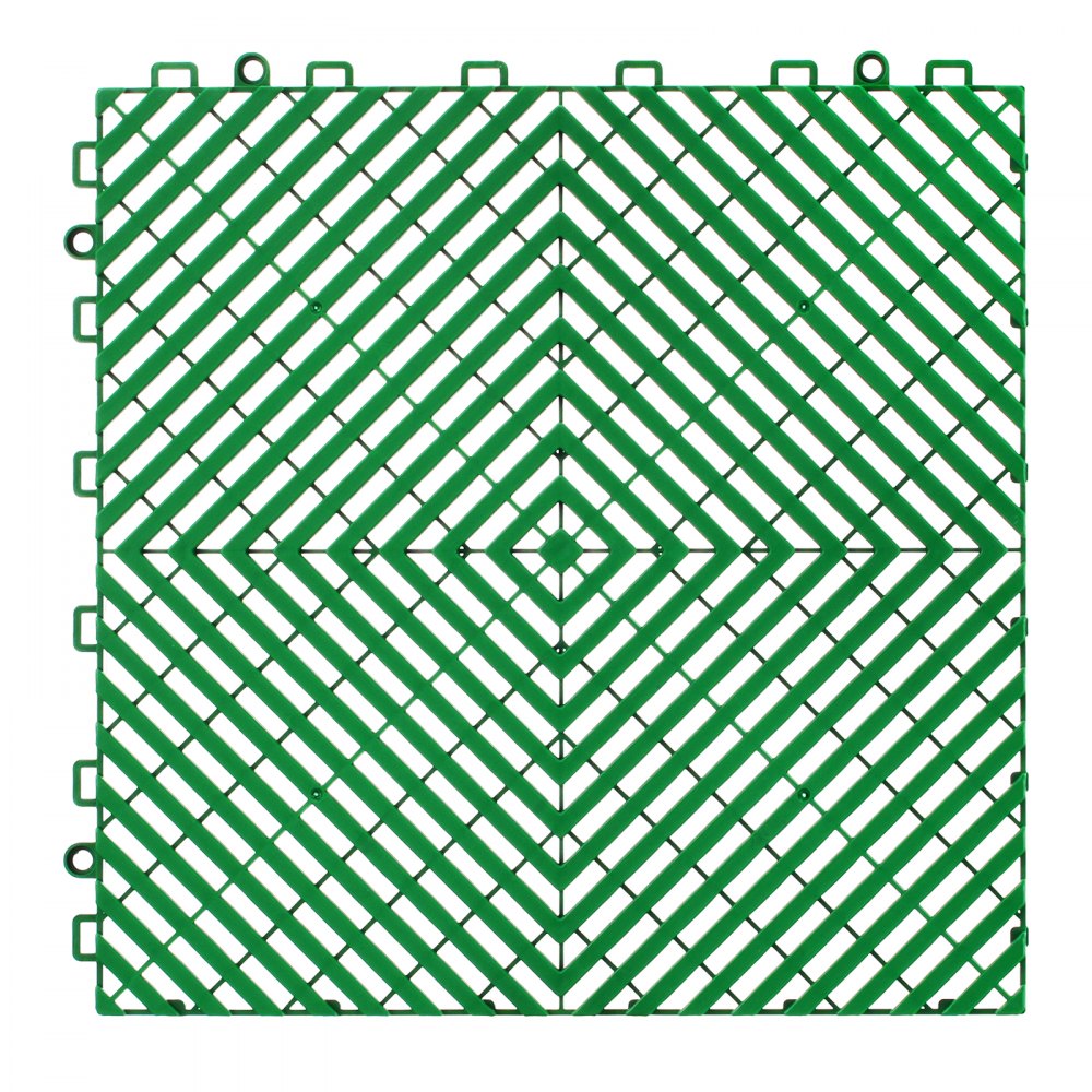 GS-30*30*1.5-Green - Heavy-Duty Interlocking Drainage Mat for Garages and More