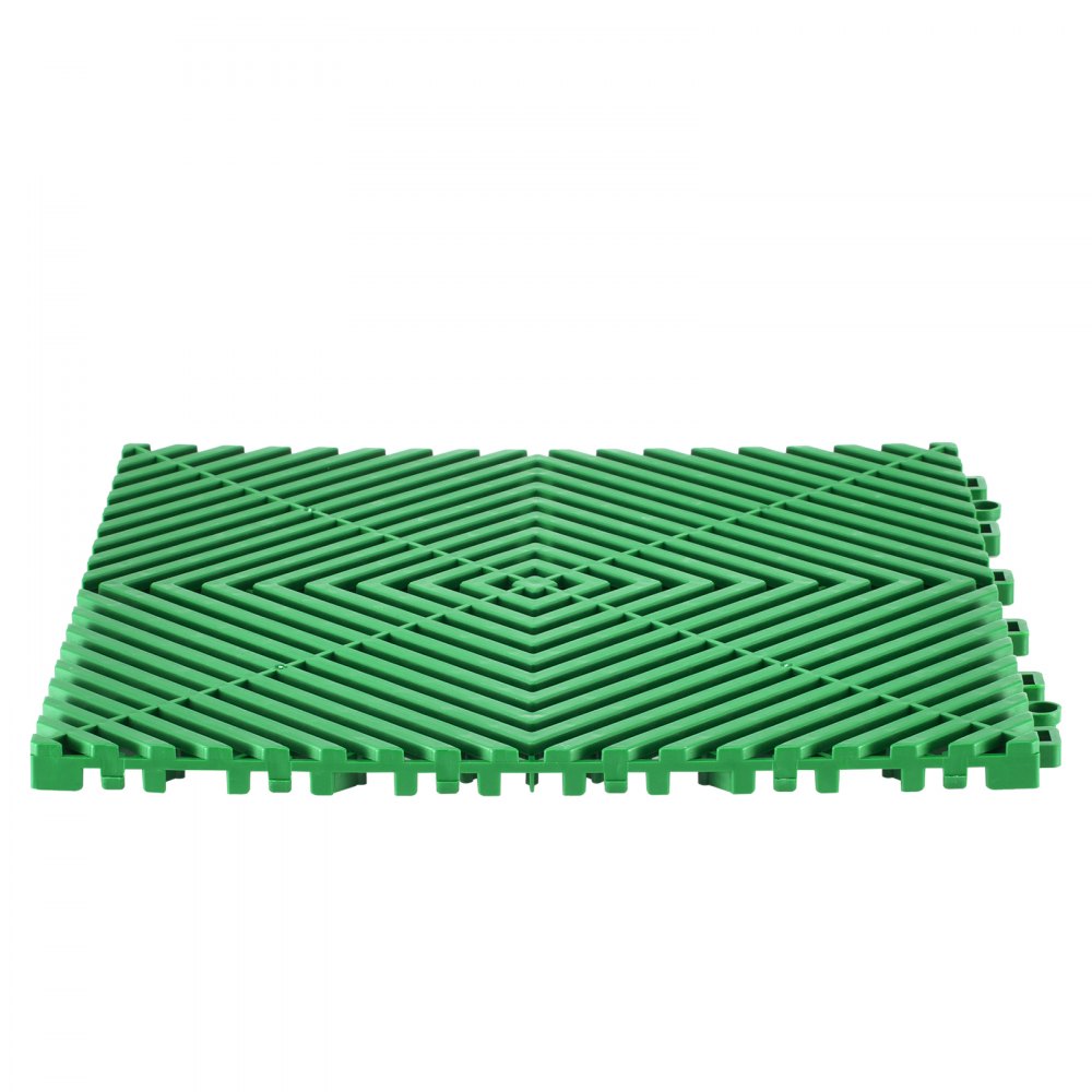 GS-30*30*1.5-Green - Heavy-Duty Interlocking Drainage Mat for Garages and More