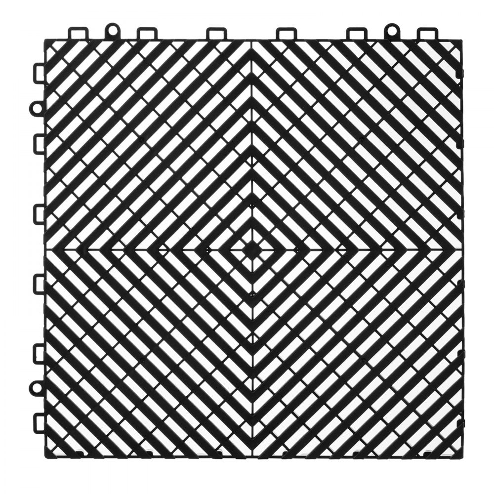 GS-30*30*1.5-B - Heavy-Duty 12” Interlocking Drainage Mat for Garages