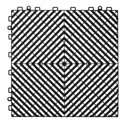 GS-30*30*1.5-B - Heavy-Duty 12” Interlocking Drainage Mat for Garages