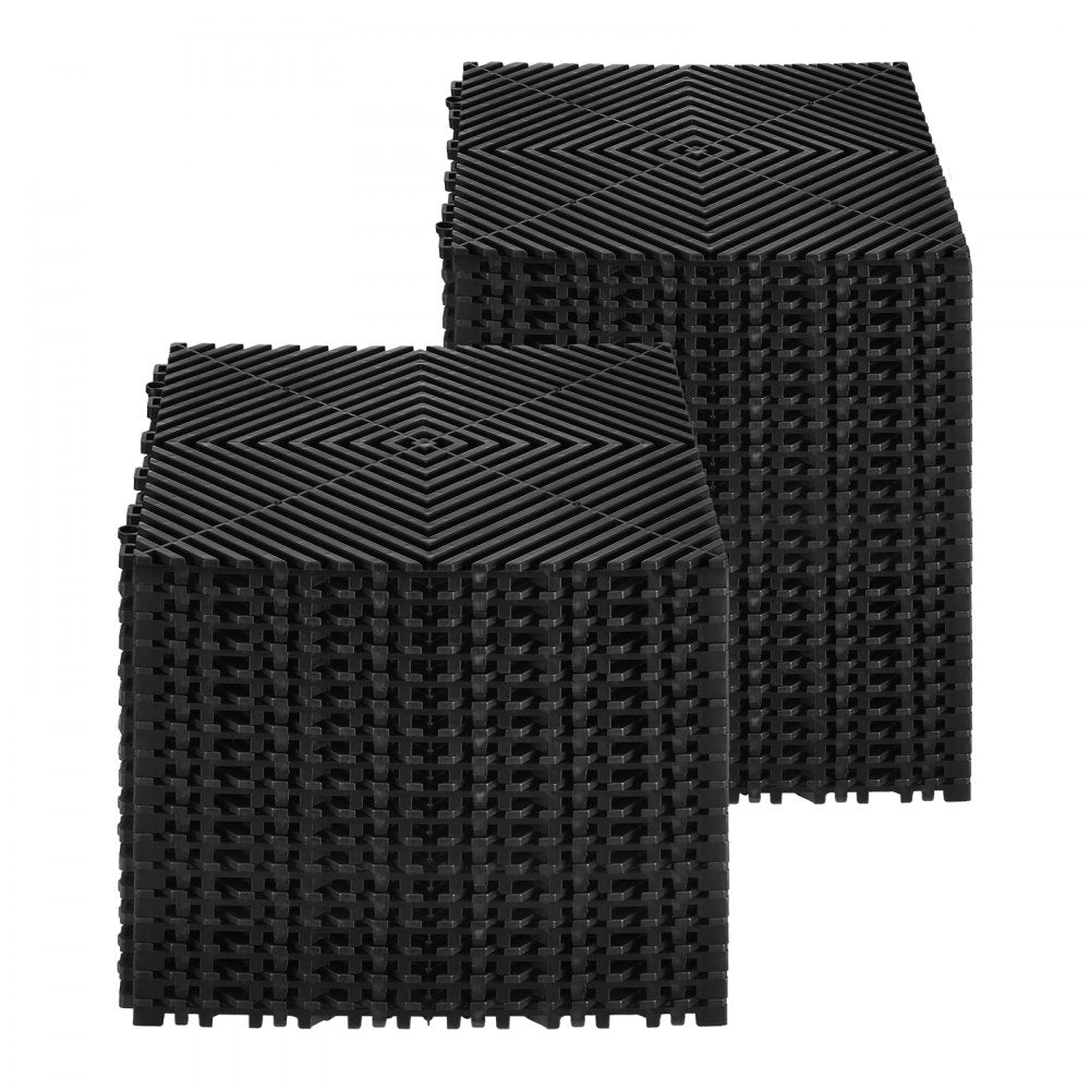 GS-30*30*1.5-B - Heavy-Duty 12” Interlocking Drainage Mat for Garages