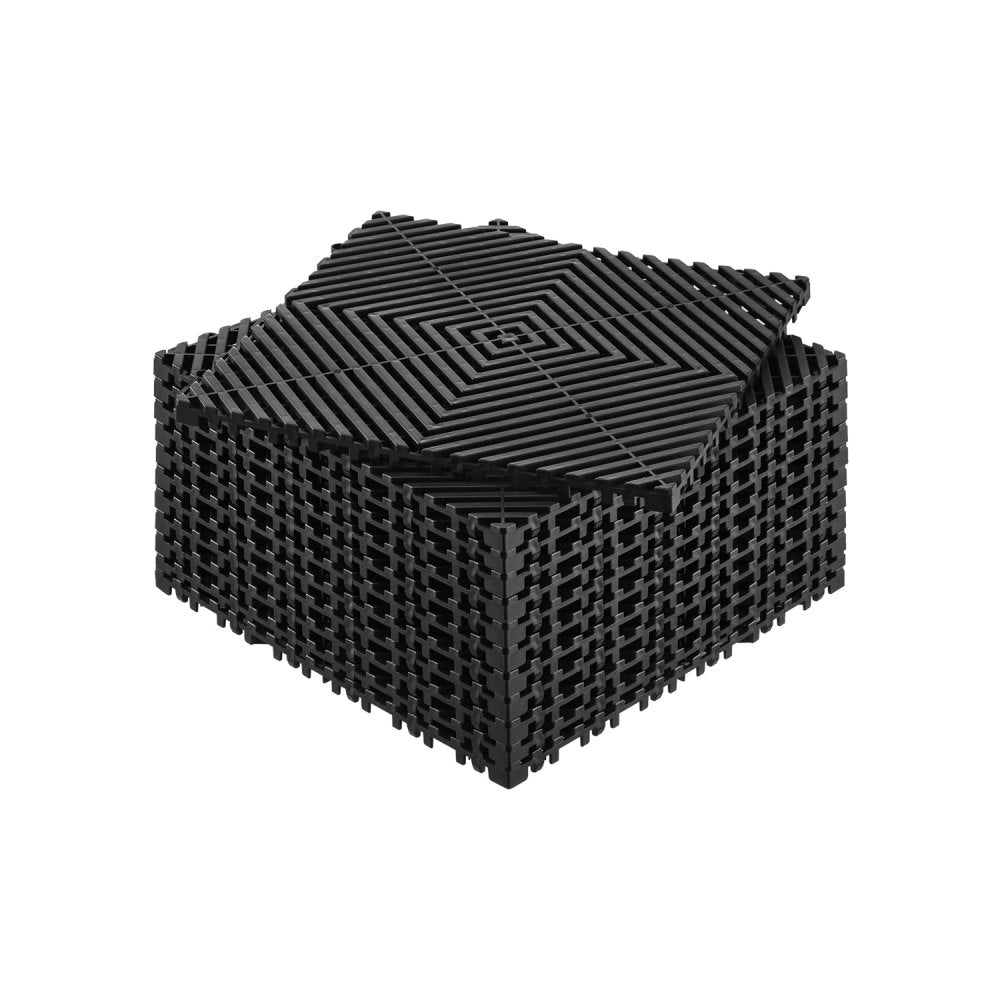 GS30*30*1.5-B - Heavy-Duty 12” x 12” Interlocking Drainage Mat for Effortless Water Flow