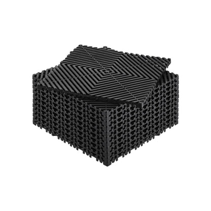 GS30*30*1.5-B - Heavy-Duty 12” x 12” Interlocking Drainage Mat for Effortless Water Flow