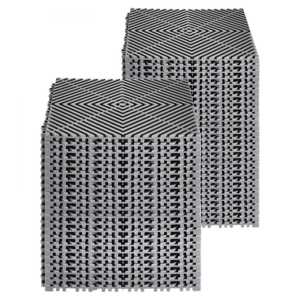 GS-30*30*1.5-G - Heavy-Duty Interlocking Drainage Mat for Garages and Commercial Use