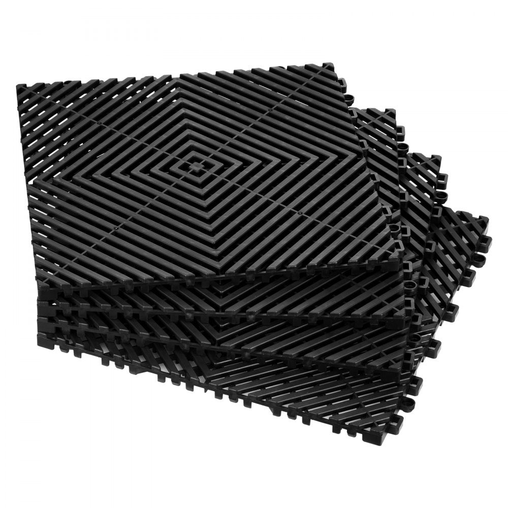 GS-30*30*1.5-B - Durable Interlocking Drainage Mat for Garages, 30" x 30"